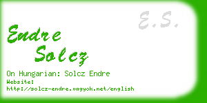 endre solcz business card